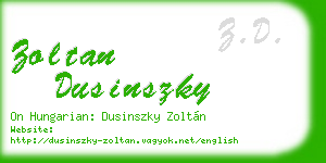 zoltan dusinszky business card